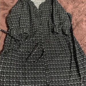 CJ Banks Black and White Geometric dress